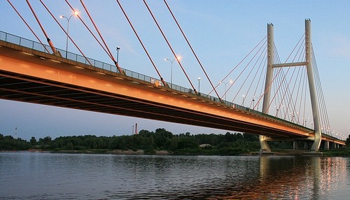 Мост Siekierkowski в Варшаве, Польша
